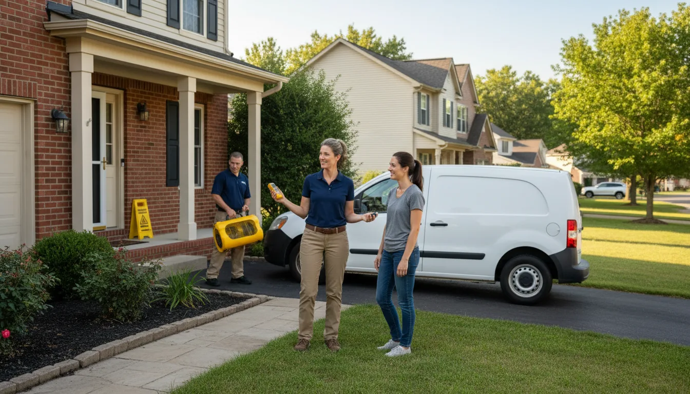 Residential water damage restoration in Pleasant Valley, IA